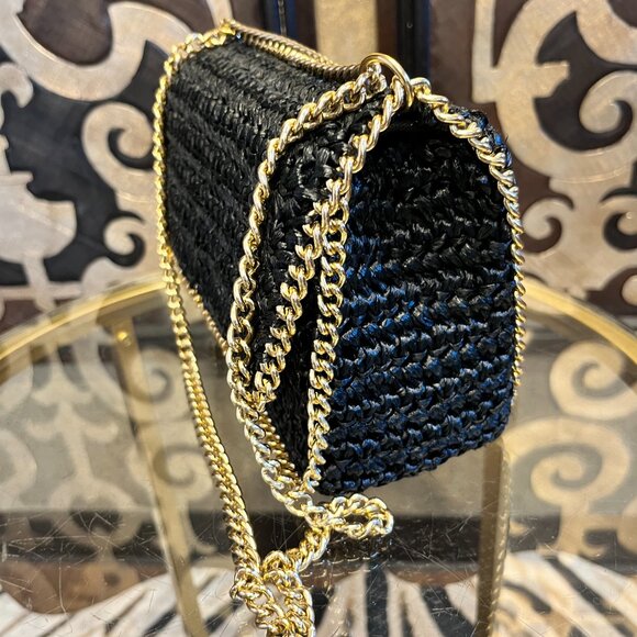 Marcus Brothers of miami black woven chain handbag - Picture 5 of 11